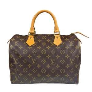LOUIS VUITTON Authentic Brown Monogram Canvas Speedy 30 Bag